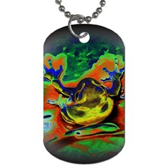 Abstract Transparent Background Dog Tag (one Side) by Sudhe