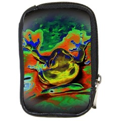 Abstract Transparent Background Compact Camera Leather Case by Sudhe