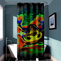 Abstract Transparent Background Shower Curtain 36  X 72  (stall)  by Sudhe