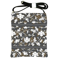 Floral Pattern Background Shoulder Sling Bag by Sudhe