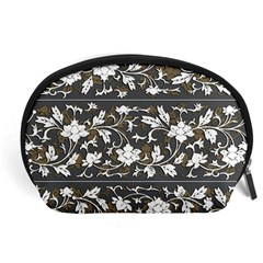 Floral Pattern Background Accessory Pouch (large) by Sudhe