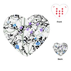 Floral Pattern Background Playing Cards (heart) by Sudhe