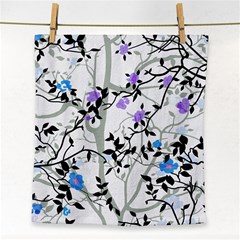 Floral Pattern Background Face Towel by Sudhe