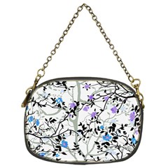 Floral Pattern Background Chain Purse (one Side) by Sudhe