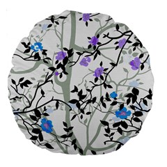 Floral Pattern Background Large 18  Premium Round Cushions by Sudhe