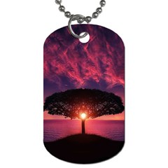 Flight Landscape Nature Sky Dog Tag (two Sides) by Sudhe