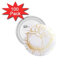 Golden Rose Stakes 1 75  Buttons (100 Pack)  by Sudhe