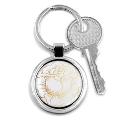 Golden Rose Stakes Key Chains (round)  by Sudhe