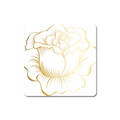 Golden Rose Stakes Square Magnet by Sudhe