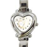 Golden Rose Stakes Heart Italian Charm Watch Front