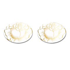 Golden Rose Stakes Cufflinks (oval) by Sudhe