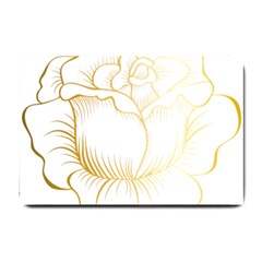 Golden Rose Stakes Small Doormat  by Sudhe