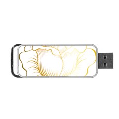 Golden Rose Stakes Portable Usb Flash (two Sides) by Sudhe