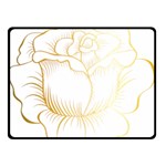 Golden Rose Stakes Double Sided Fleece Blanket (Small)  45 x34  Blanket Back