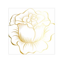 Golden Rose Stakes Small Satin Scarf (square) by Sudhe