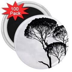 Silhouette Photo Of Trees 3  Magnets (100 Pack) by Sudhe