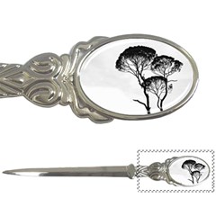 Silhouette Photo Of Trees Letter Opener by Sudhe