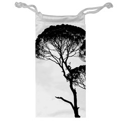 Silhouette Photo Of Trees Jewelry Bag