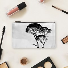 Silhouette Photo Of Trees Cosmetic Bag (small) by Sudhe