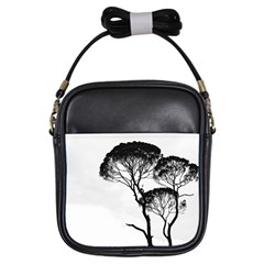 Silhouette Photo Of Trees Girls Sling Bag by Sudhe