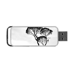 Silhouette Photo Of Trees Portable Usb Flash (one Side) by Sudhe