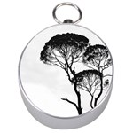 Silhouette Photo Of Trees Silver Compasses Front