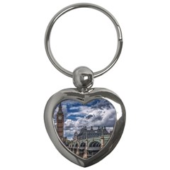 Architecture Big Ben Bridge Buildings Key Chains (heart)  by Sudhe