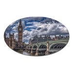 Architecture Big Ben Bridge Buildings Oval Magnet Front