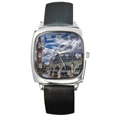 Architecture Big Ben Bridge Buildings Square Metal Watch by Sudhe