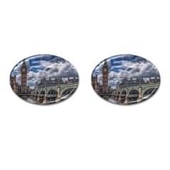 Architecture Big Ben Bridge Buildings Cufflinks (oval) by Sudhe