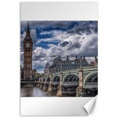 Architecture Big Ben Bridge Buildings Canvas 12  X 18  by Sudhe