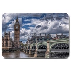 Architecture Big Ben Bridge Buildings Large Doormat  by Sudhe