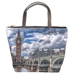 Architecture Big Ben Bridge Buildings Bucket Bag by Sudhe