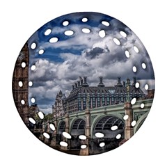 Architecture Big Ben Bridge Buildings Round Filigree Ornament (two Sides) by Sudhe