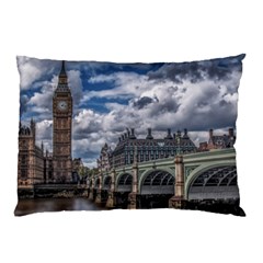 Architecture Big Ben Bridge Buildings Pillow Case (two Sides) by Sudhe