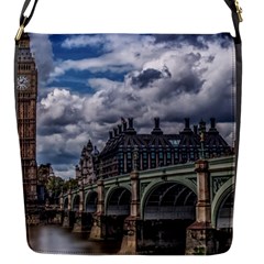 Architecture Big Ben Bridge Buildings Flap Closure Messenger Bag (s) by Sudhe