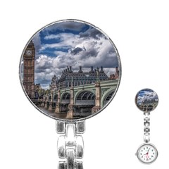 Architecture Big Ben Bridge Buildings Stainless Steel Nurses Watch by Sudhe