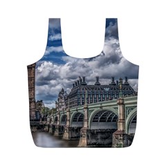 Architecture Big Ben Bridge Buildings Full Print Recycle Bag (m) by Sudhe