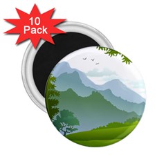 Forest Landscape Photography Illustration 2 25  Magnets (10 Pack)  by Sudhe