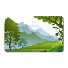 Forest Landscape Photography Illustration Magnet (rectangular) by Sudhe