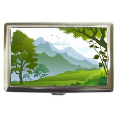 Forest Landscape Photography Illustration Cigarette Money Case by Sudhe