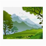 Forest Landscape Photography Illustration Small Glasses Cloth (2-Side) Front