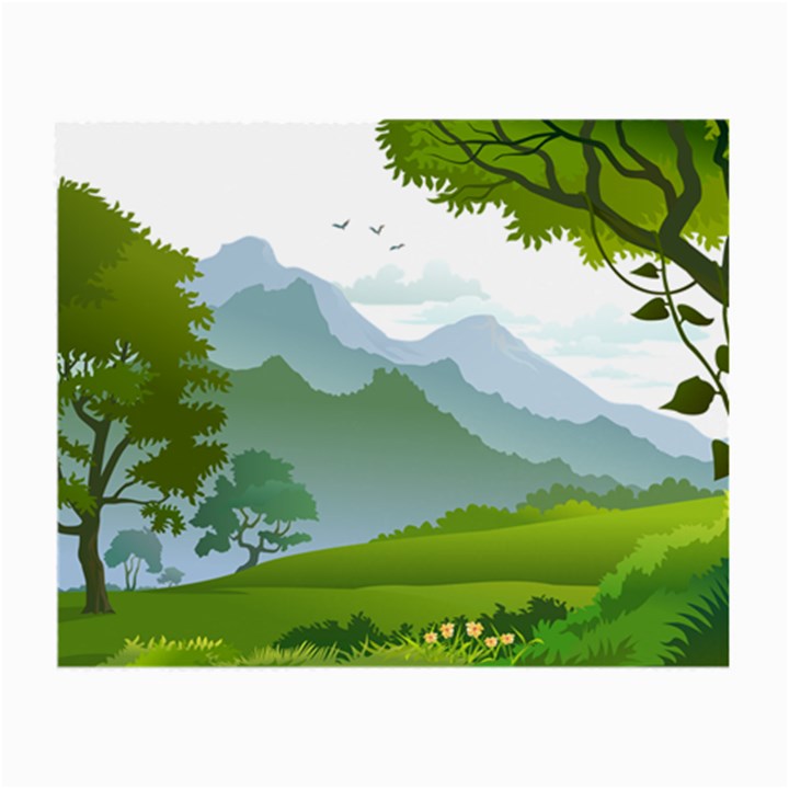 Forest Landscape Photography Illustration Small Glasses Cloth (2-Side)