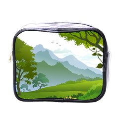 Forest Landscape Photography Illustration Mini Toiletries Bag (one Side) by Sudhe