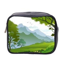 Forest Landscape Photography Illustration Mini Toiletries Bag (two Sides) by Sudhe