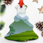 Forest Landscape Photography Illustration Christmas Tree Ornament (Two Sides) Front