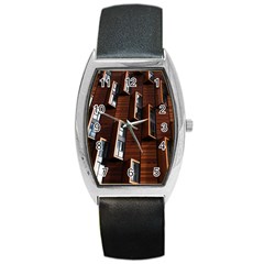 Abstract Architecture Building Business Barrel Style Metal Watch by Sudhe