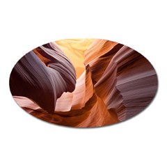 Light Landscape Nature Red Oval Magnet by Sudhe