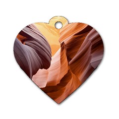 Light Landscape Nature Red Dog Tag Heart (two Sides) by Sudhe