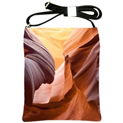 Light Landscape Nature Red Shoulder Sling Bag by Sudhe